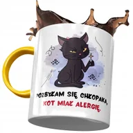 Kubki - Kubek Żółty z Kotem Kotkiem Słodki na Prezent z Nadrukiem ze Zdjęciem + Opakowanie na prezent (wzór 04) - miniaturka - grafika 1