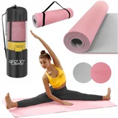 Maty do ćwiczeń - Gruba Mata Do Ćwiczeń Tpe 4FIZJO Różowa 1CM - miniaturka - grafika 1