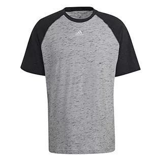 Koszulki męskie - adidas Męski t-shirt M Mel T, Brgrin/Blckme, L - grafika 1