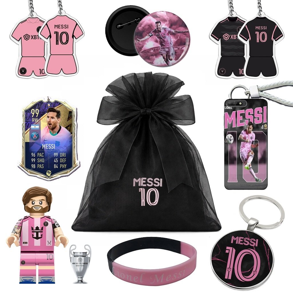 ZESTAW KIBICA LEO MESSI INTER MIAMI PREZENTOWY 11EL. KLOCKI KOSZULKA