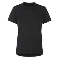 Koszulki i topy damskie - Damska Koszulka z krótkim rękawem CRAFT ADV ESSENCE SS TEE 2 W 1914798-999000 – Czarny - miniaturka - grafika 1