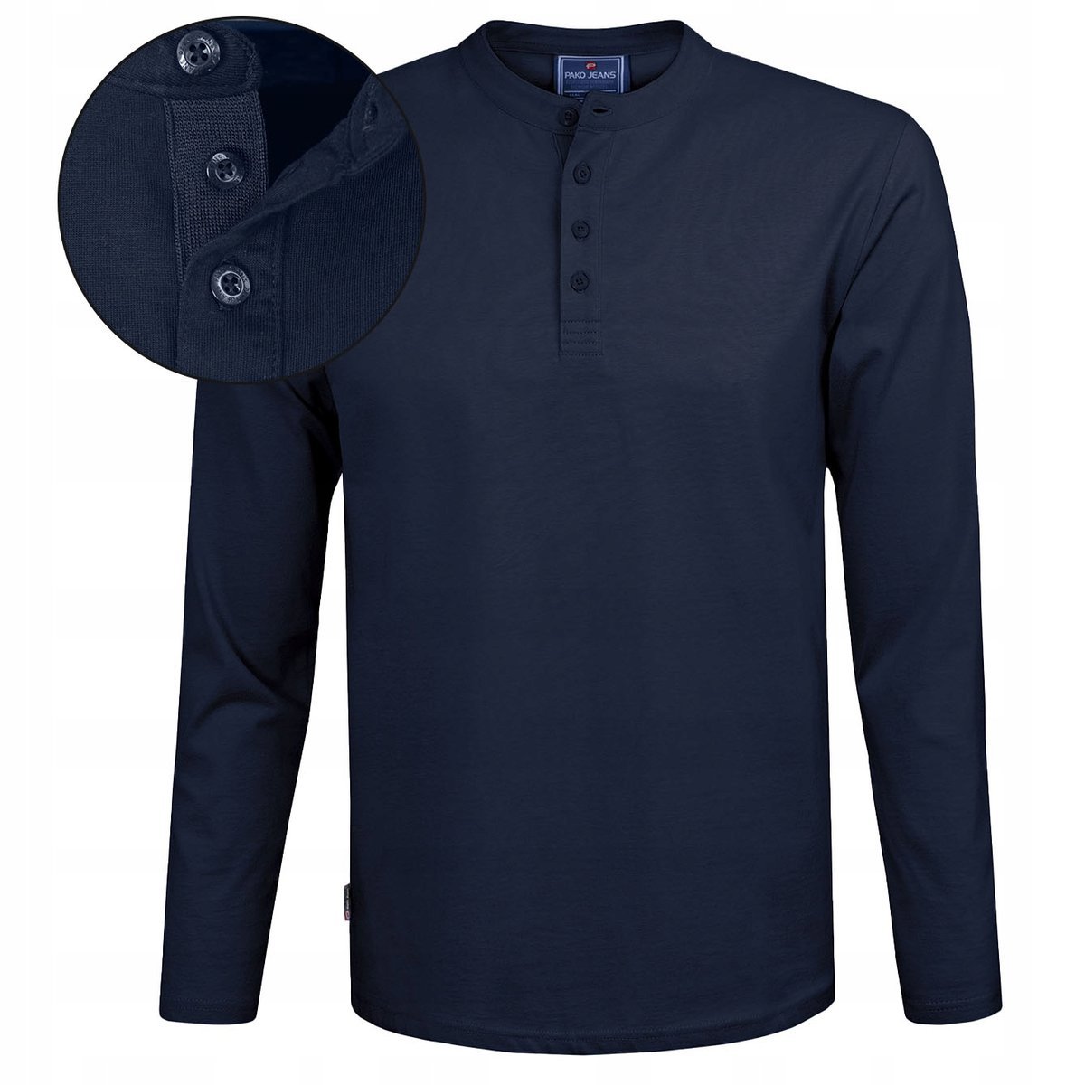 LONGSLEEVE męski koszulka z długim rękawem bawełniana MATRIX granatowa XXL