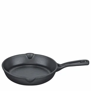 Patelnia żeliwna, śred. 16 cm, czarna kod: KU-0403151016 - Patelnie - miniaturka - grafika 1