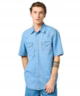 Koszule męskie - Koszula Wrangler SS WESTERN SHIRT 112362375 Bright Light M - miniaturka - grafika 1