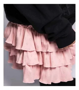 Sukienki i spódniczki dla dziewczynek - Różowa bawełniana spódniczka z falbankami 98 104 / Royal Baby Shop - grafika 1