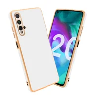 Etui i futerały do telefonów - Cadorabo pokrowiec ochronny na Honor 20 / 20S / Huawei NOVA 5T w kolorze białym pokrowiec na telefon komórkowy silikonowe etui ochronne na aparat TPU - miniaturka - grafika 1