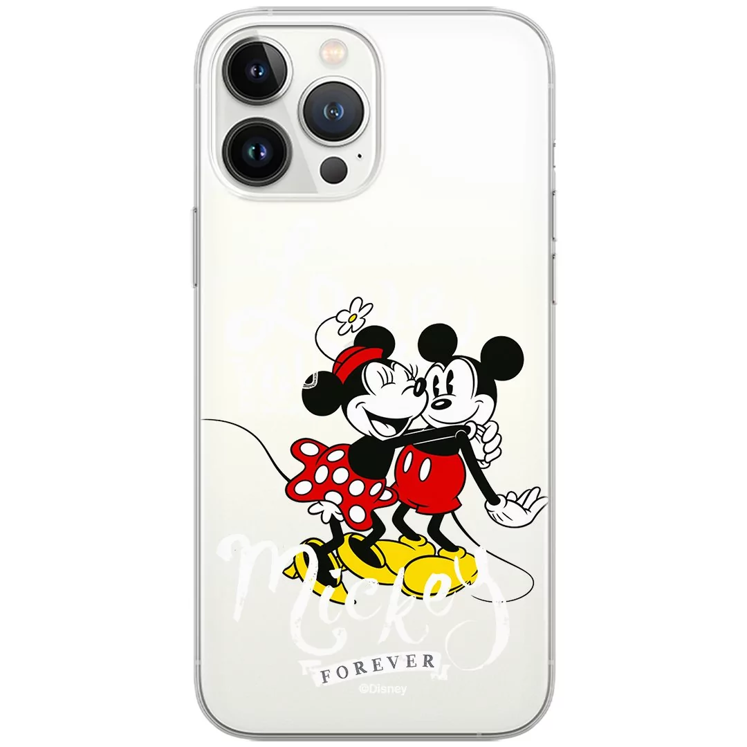 Etui Disney dedykowane do Iphone 12 / 12 PRO, wzór: Mickey i Minnie 001 Etui częściowo przeźroczyste, oryginalne i oficjalnie licencjonowane
