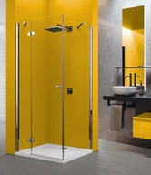 Kabiny prysznicowe - Novellini BRERA LITE Kabina prostokątna Lewa 90x100 BRLTA90LS-1K+BRLTF100-1K Crystal Clear - miniaturka - grafika 1