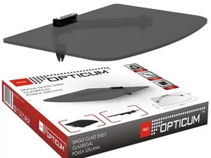 Opticum Półka Szklana na dekoder Rtv DVD Agd - Uchwyty do telewizora - miniaturka - grafika 1
