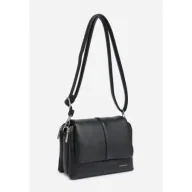 Torebki damskie - Czarna Klasyczna Listonoszka Torebka Damska LUIGISANTO Dopinany Pasek - miniaturka - grafika 1