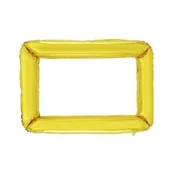 Balony i akcesoria - Balon Złota Ramka Do Zdjęć Urodziny - miniaturka - grafika 1