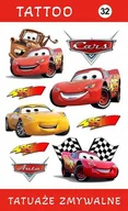 Zabawki kreatywne - Przepiękny Zestaw Tatuaży Zmywalnych Dla Dzieci Cars Auta - miniaturka - grafika 1
