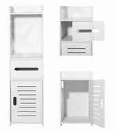 Szafki łazienkowe - Szafka łazienkowa słupek 80cm biała - miniaturka - grafika 1