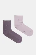 Skarpetki damskie - Calvin Klein skarpetki 2-pack damskie kolor fioletowy 701229681 - miniaturka - grafika 1