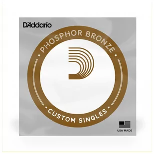 D'Addario PB053 Phosphor Bronze pojedyncza struna do gitary akustycznej .053 - Struny gitarowe  - miniaturka - grafika 1