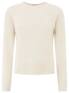 Zwillingsherz Kaszmirowa koszulka w kolorze beżowym - Koszulki i topy damskie - miniaturka - grafika 1