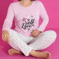 Piżamy damskie - Damska piżama długa bawełniana długi rękaw długie spodnie 3XL XXXL plusSIZE - miniaturka - grafika 1