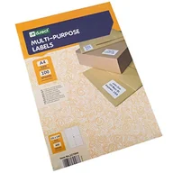 Etykiety do drukarek - D.RECT Etykiety samoprzylepne uniwersalne (105 x 148 mm na DIN A4), do zadrukowania, samoprzylepne 100 arkuszy/opakowanie 4 etykiety/arkusz 400 sztuk, białe - miniaturka - grafika 1