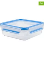 Pudła i pojemniki do przechowywania - Emsa Pojemniki (2 szt.) "Clip & Close" w kolorze niebieskim na lunch - 850 ml - miniaturka - grafika 1