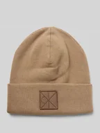 Czapki męskie - Czapka z mieszanki wiskozy z naszywką z logo model ‘Bea’ - miniaturka - grafika 1