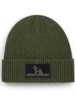 Czapki damskie - Czapka Zimowa Beanie Psy Zwierzęta "German Shepherd" Owczarek Niemiecki Zielony Bardzo Ciepła Idealna Na Prezent - miniaturka - grafika 1