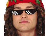 Gadżety na imprezę - Okulary czarne Piksele - 1 szt. - miniaturka - grafika 1