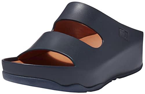 Fitflop Shuv Two Bar Leather Slides, damskie antypoślizgowe, półgranatowe, 43 EU, Północ granatowa, 43 EU