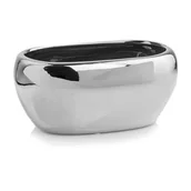 Donice - Osłonka ceramiczna rynna srebrna 27 cm - miniaturka - grafika 1