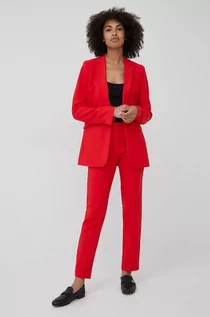 Spodnie damskie - Tommy Hilfiger spodnie HAILEY damskie kolor czerwony proste high waist - grafika 1