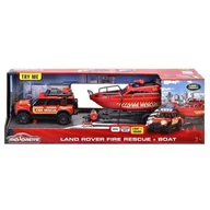 Samochody i pojazdy dla dzieci - Majorette, pojazd GS Land Rover z łodzią, 33,5cm - miniaturka - grafika 1