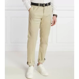 Spodnie męskie - Calvin Klein Spodnie chino + pasek MODERN TWILL | Slim Fit - grafika 1