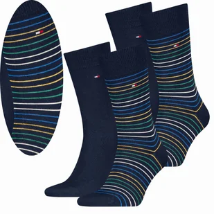 Tommy Hilfiger Skarpety Męskie 39-42 Paseczki - Skarpetki męskie - miniaturka - grafika 1