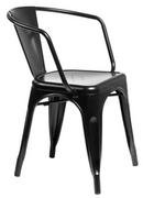 Fotele i krzesła biurowe - D2.Design Krzesło Paris Arms czarne inspirowane To lix 41341 - miniaturka - grafika 1