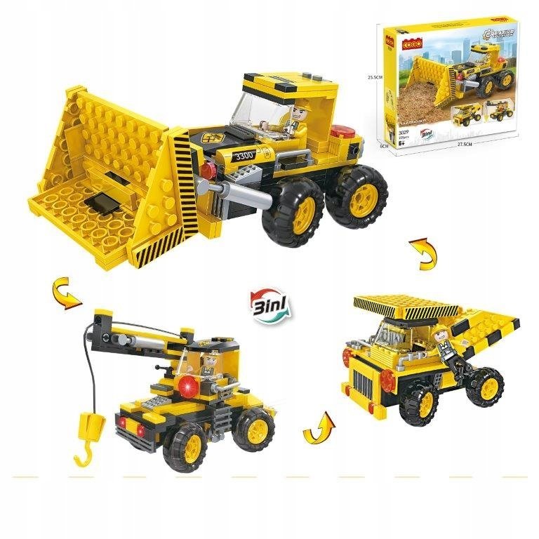 Klocki Cogo Pojazdy Budowlane 3w1 220 El