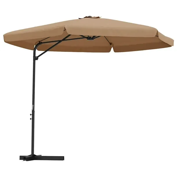 Parasol ogrodowy UV 300x250 cm, szarobrązowy