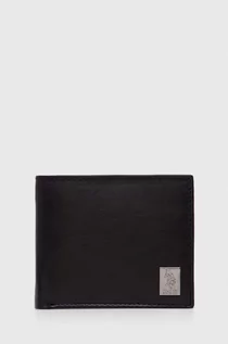 Portfele - U.S. Polo Assn. portfel skórzany męski kolor czarny - grafika 1