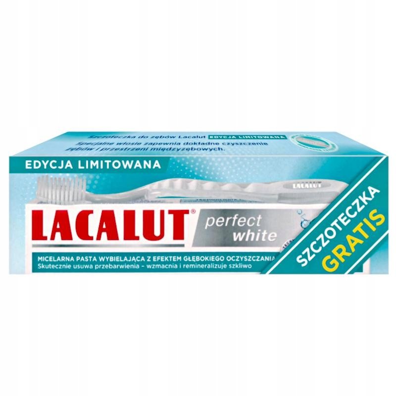 Lacalut Perfect White pasta do zębów przebarwienia kawa herbata 75ml