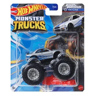 Hot Wheels Monster Trucks: Szybcy i wściekli samochodzik, 1:64 - Samochody i pojazdy dla dzieci - miniaturka - grafika 1