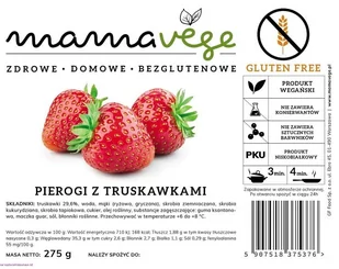 Pierogi z truskawkami BEZGLUTENOWE 275 g Mamavege - Szybkie dania obiadowe - miniaturka - grafika 1