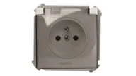 Gniazdka elektryczne - Kontakt Simon Gniazdo ścienne Basic z/u bryzgoszczelne (moduł) BMGZ1B.01/11a bia - miniaturka - grafika 1