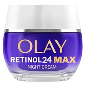 Kremy do twarzy - Olay Retinol 24 MAX* nawilżający krem na noc, z antyoksydacyjną witaminą E, +40%* gliceryną. Dobrze starzejąca się pielęgnacja skóry, 50 ml - miniaturka - grafika 1