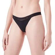 Majtki damskie - KARL LAGERFELD Kobiety Ultralekkie Figi Z Logo Karl, Czarny, M - miniaturka - grafika 1