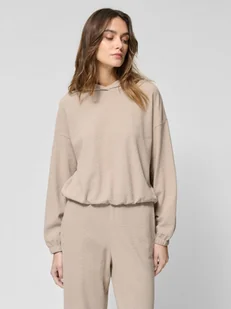 Damska bluza dresowa nierozpinana z kapturem Outhorn OTHWSS24TSWSF1631 - beżowa - Bluzy damskie - miniaturka - grafika 1