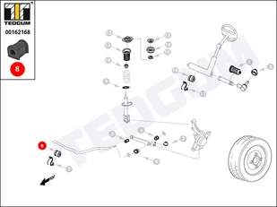 Poduszka stabilizatora TEDGUM 00162168 4243170B30 00162168 - Układ zawieszenia - akcesoria - miniaturka - grafika 1