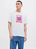 Koszulki męskie - Jack & Jones Koszulka "Porto" w kolorze białym - miniaturka - grafika 1