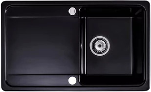 Zlewozmywak granitowy Kernau KGS Z 4575 1B1D Deep Black - Zlewozmywaki - miniaturka - grafika 1