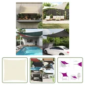 Parasole ogrodowe - The Living Store Żagiel przeciwsłoneczny - 160 g/m² - kremowy - 5x5 m - HDPE - Żagiel Ogrodowy - miniaturka - grafika 1