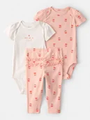 Body dla niemowląt - carter's 3-częściowy zestaw w kolorze jasnoróżowo-kremowym - miniaturka - grafika 1