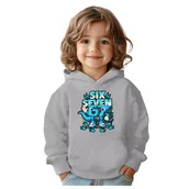 Bluzy dla dziewczynek - BLUZA DZIECIĘCA Z KAPTUREM 67 SIX SEVEN KLOCKI VIRAL 122-128 PREZENT - miniaturka - grafika 1