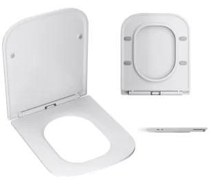 DESKA SEDESOWA WC DUROPLAST SLIM WOLNOOPADAJĄCA WYPINANA BIAŁA BELO - Deski sedesowe - miniaturka - grafika 1
